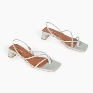 Intentionally Blank Freya Heeled Sandal in Sage
